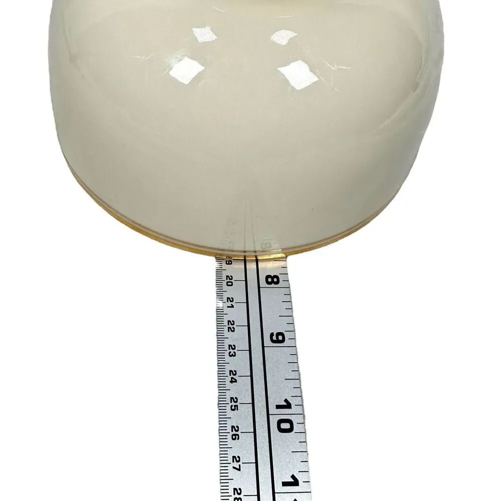 Vintage Lenox Tuxedo Serving Bowl Gold Back Stamp 60s Footed 7.5